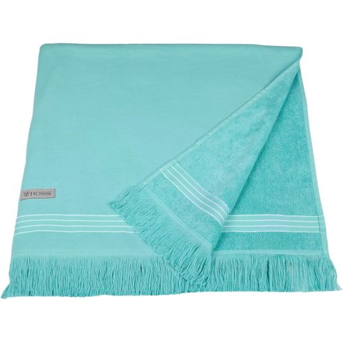 Hamamtuch ROSS "Hamam", blau (lagune), B:90cm L:180cm, Hamam Frottier, Hamam Frottier, Handtücher, Hamamtuch, idealer Begleiter für Strand, Sauna oder Wellnessbereich