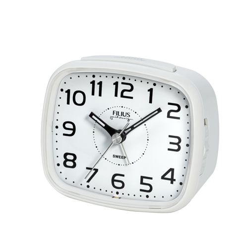 Quarzwecker FILIUS ZEITDESIGN, weiß, Wecker, Quarzwecker, Schlafzimmer, Wecker,Beleuchtung,schleichende Sekunde,Snooze,Piepalarm