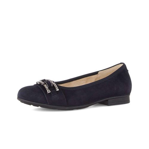 Ballerina GABOR "Eleganter Ballerina", Damen, Gr. 38, blau, Schuhe Ballerina