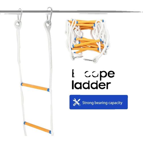 Feuerfluchtleiter, 32,8 Fuß Länge, 440,9 lbs Tragfähigkeit, wetterfestes Design, schnelle Bereitstellung, kompakte Lagerung