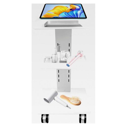 Trolley für Schönheitssalon, 3 Ebenen, höhenverstellbar, mit Rollen und Griffen, für Schönheitssalon, Krankenhaus, Medizin