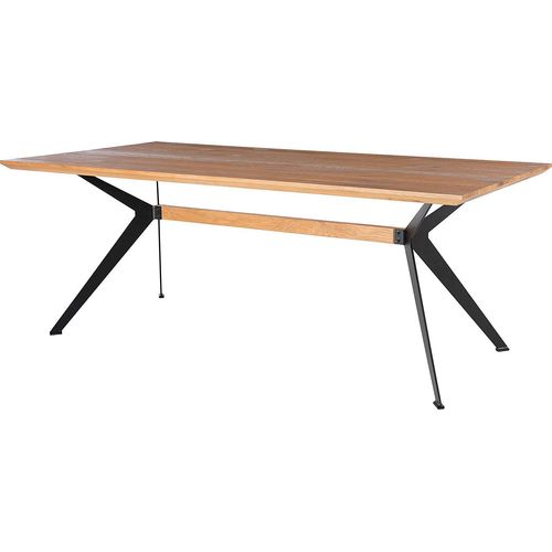 ESSTISCH - Zerreiche massiv / Eisen