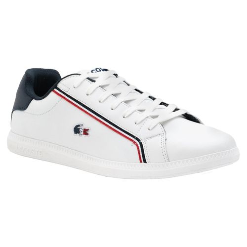 Lacoste - "Graduate" Logo Sneaker für Herren, Leder PP8925 (42 EU) (Weiß)