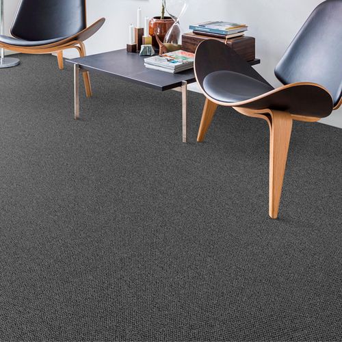 Teppichboden ANDIAMO "Tulsa, Schlinge, Gesamthöhe 6 mm, Made in Belgium", grau (anthrazit), B:400cm H:6mm L:450cm, Kunstfaser, Teppiche, Teppichboden, meliert, Breite 400 cm oder 500 cm, strapazierfähig & pflegeleicht