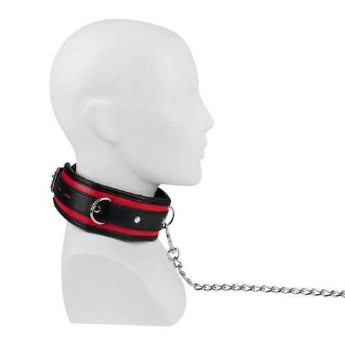 Abschließbares BDSM-Halsband mit Leine