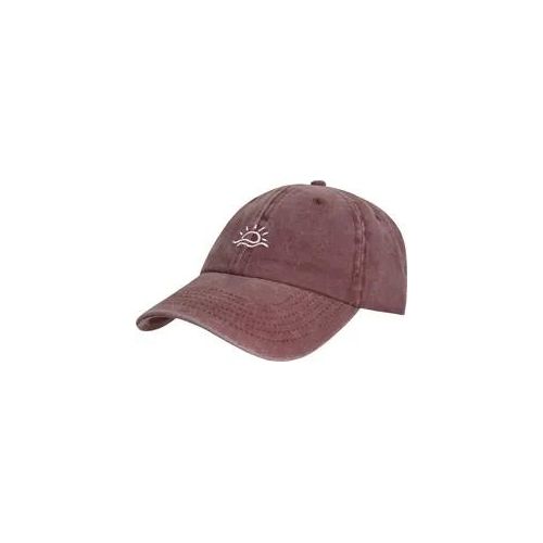 Baseball Cap CHILLOUTS "Pioneer Hat", Herren, rot, Baumwolle, Caps, Lässige Vintage-Baseballcap mit sozialem Auftrag