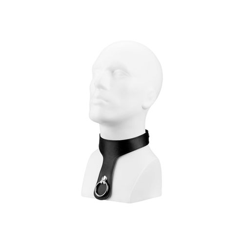 Sklaven-Halsband aus Leder mit O-Ring