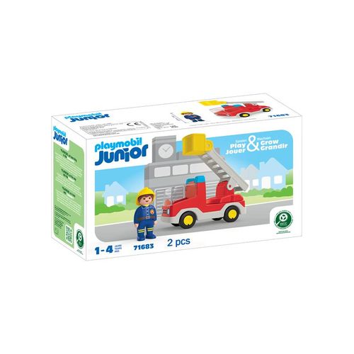Playmobil 1.2.3 - Junior Feuerwehrauto mit Leiter