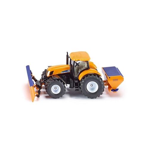 SIKU Tractor with Plough and Salt Spreader 1:50
