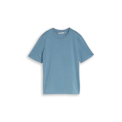 TOM TAILOR DENIM Damen Loose Fit T-Shirt, blau, Uni, Gr. M