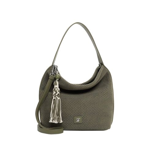 Beuteltasche SURI FREY "Beutel SFY Gitty", Damen, Gr. B/H/T: 33cm x 30cm x 14cm 0, grün (khaki 910), Polyester, Taschen Beuteltasche