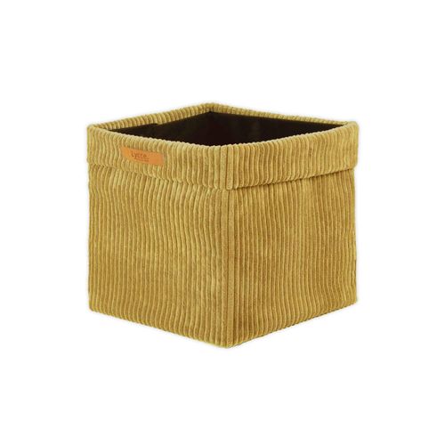 Aufbewahrungsbox LYCCE "Aufbewahrungskorb Faltbare Aufbewahrungsbox Cord 1P 1er Pack", gelb (senfgelb), B:33cm H:31cm T:33cm, Obermaterial: 90% Polyester PES. 10% Nylon NY., Aufbewahrungsboxen, Aufbewahrungsbox