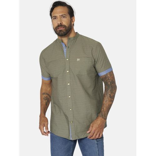 Kurzarmhemd JAN VANDERSTORM "Kurzarmhemd LAASON", Herren, Gr. XL, weit, grün (oliv), Obermaterial: 100% Baumwolle CO., Hemden