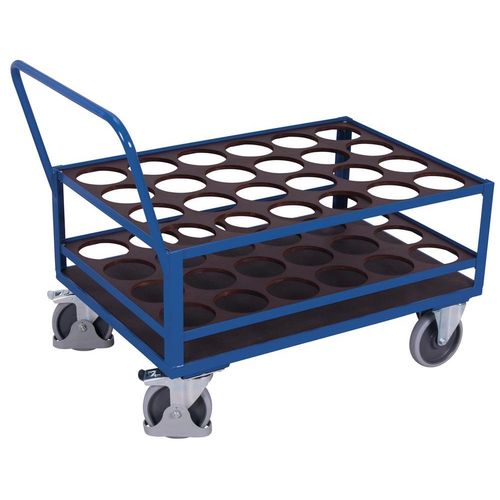 VARIOfit Stahlflaschenwagen für 24 Flaschen mit EasySTOP
