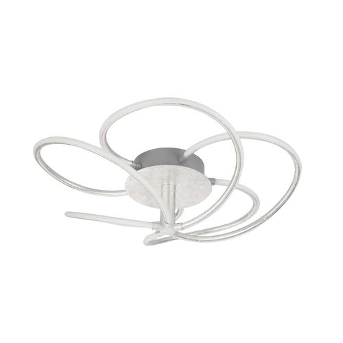 LED Deckenleuchte Wave Blattsilber, Opal, Weiß