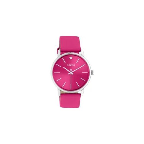 Quarzuhr OOZOO, pink, Armbanduhren, Damen, Quarzuhr, Armbanduhr, Damenuhr, Lederarmband