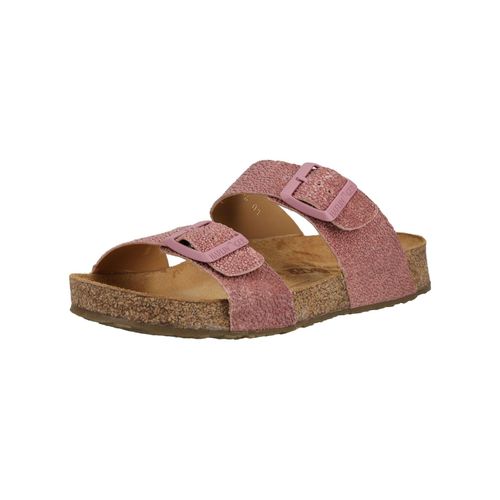 Hausschuh HAFLINGER "Haflinger Hausschuhe Leder", Damen, Gr. 39, rosa, Leder, Schuhe Hausschuh