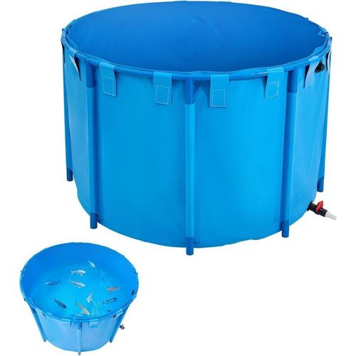 PVC-Fischteich 1500x1000mm - Fischtank - 1700L Fischbecken - Koiteich in Blau - Großer Fischbecken für Garten