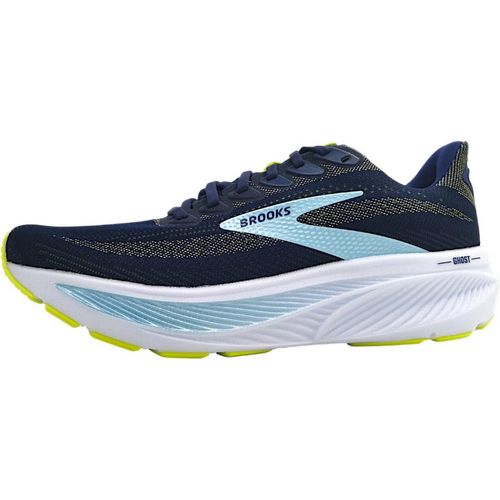 Brooks Ghost 17 - Herren Laufschuh - Narrow (1B) - Peacoat/Lime/Blue Peacoat/Lime/Blue 45