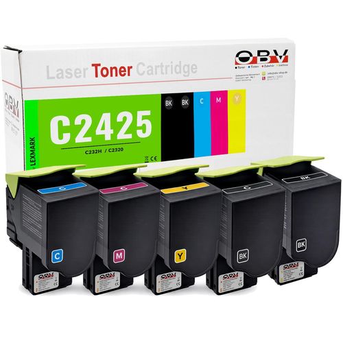 Kompatibler Toner C232HK0/HC0/HM0/HY0 für Lexmark, 5er Set