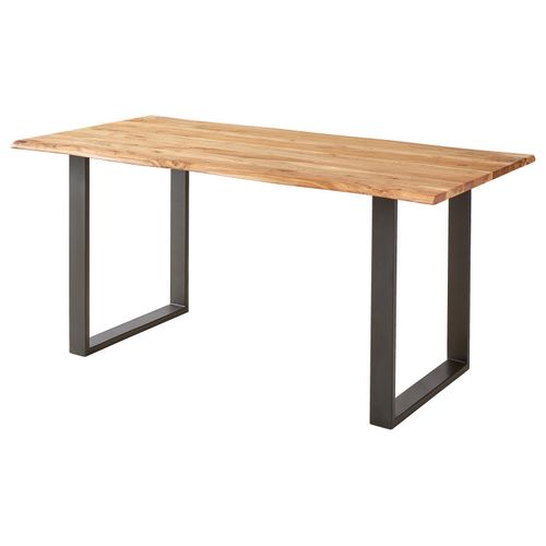 home24 Esstisch mit Massivholzplatte - Akazie Massiv / Eisen