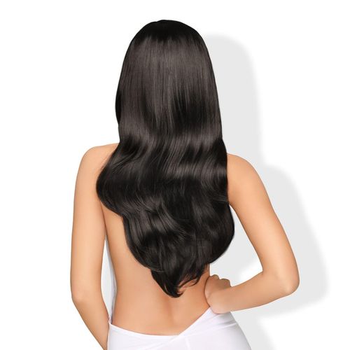 Extralange Perücke, braun