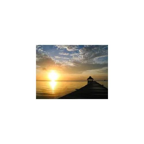 Fototapete PAPERMOON "Sunburst over Belize", bunt, B:4m L:2,6m, Vlies, Tapeten