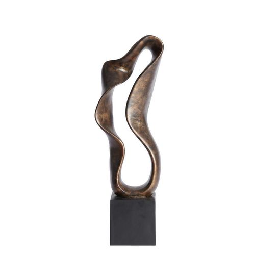 Light & Living Skulptur Najac, Schwarz, Gold, Kunststoff, 21.5x15x69.5 cm, stehend, Dekoration, Skulpturen & Dekoobjekte, Skulpturen
