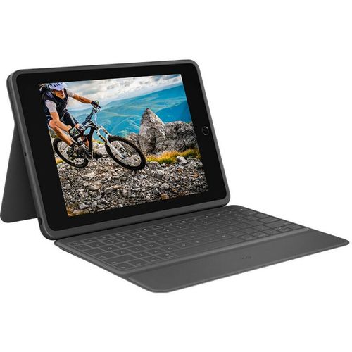 Logitech Rugged Folio, QWERTY, Nordisch, 1,8 cm, 1,2 mm, Apple, iPad (7. Generation) iPad (8. Generation) iPad (9. Generation) iPad (10. Generation) iPad (A16)