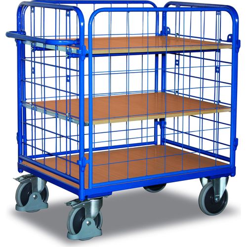 Paket-Vierwandwagen mit 3 Böden Typ XL + EasySTOP