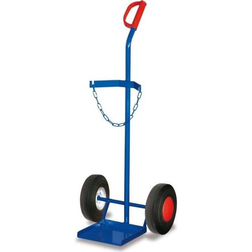Stahlflaschenkarre für 1 Stahlflasche 40-50l Inhalt Luftbereifung 465 x 445 x 1185 mm