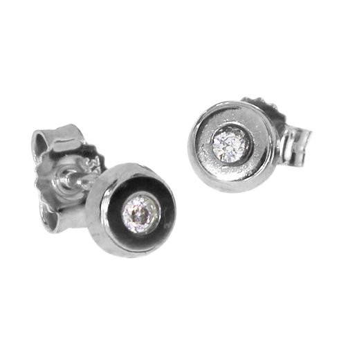 Paar Ohrstecker OSTSEE-SCHMUCK "Ostsee-Schmuck Ohrstecker Nea Ohrstecker Nea", weiß, Ohrringe, Damen, 5,0mm rund, Weißgold 333