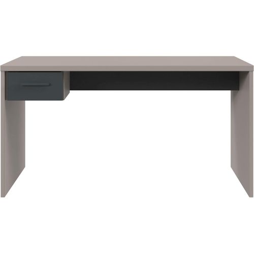 Schreibtisch WIMEX "Bahamas in der Breite: 140cm, inkl. Schublade in Absatzdekor", grau (saharagrau, grafit, saharagrau, saharagrau), B:140cm H:72cm T:70cm, Tische, Schreibtisch, Passend zur Jugendzimmer-Serie Bahamas