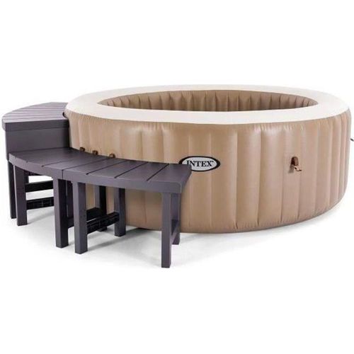 Spa Umrandung, Intex PureSpa 4-Sitzer Rund, 2 Mittelteile + 2 Hohe Teile, UV-beständig, 42 cm & 60 cm Höhe
