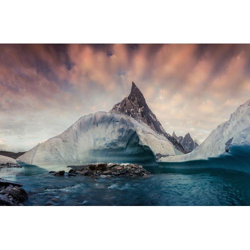 Fototapete PAPERMOON "Photo-Art QIYE, PAKISTAN K2", bunt, B:5m L:2,8m, Vlies, Tapeten