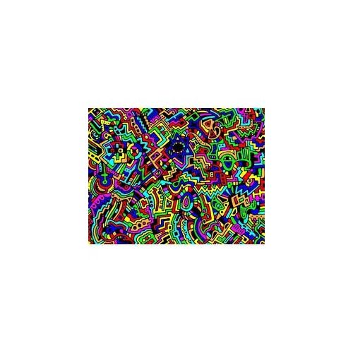 Fototapete PAPERMOON "Bunte Zusammenfassungen", bunt, B:4m L:2,6m, Vlies, Tapeten