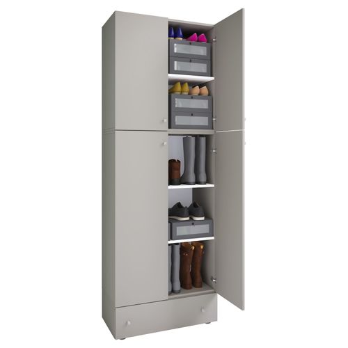 Schuhschrank VCM "XXL Schuhschrank Kleiderschrank Schrank Lona 5f S", grau, B:70cm T:39cm, Obermaterial: 100% Holz Wood., Schränke, Schuhschrank