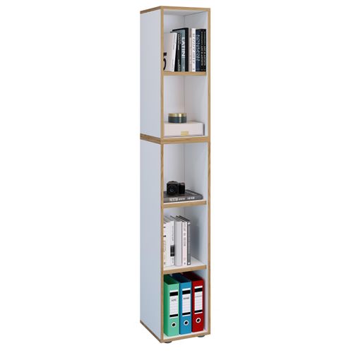 Bücherregal VCM "Holz Büro Regal Bücher Ordner Salia 5fach B. 30 cm", weiß, B:30cm T:33cm, Regale, Bücherregal