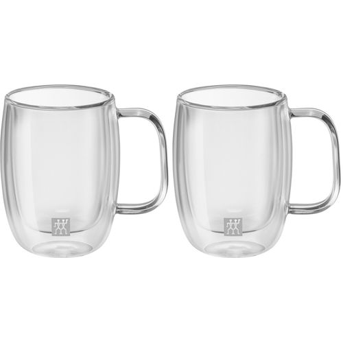 Espressoglas ZWILLING "Sorrento Plus", transparent, B:7,1cm H:9cm, Borosilikatglas, Trinkgefäße, Doppelwandig, Borosilikatglas, 2-tlg., je 140 ml