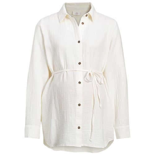 Damen Musselin-Umstandsbluse mit Bindeband
