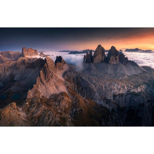 Fototapete PAPERMOON "Photo-Art KAROL NIENARTOWICZ, TRE CIME DI LAVAREDO", bunt, B:5m L:2,8m, Vlies, Tapeten