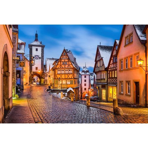 Fototapete PAPERMOON "Rothenburg ob der Tauber", bunt, B:3,5m L:2,6m, Vlies, Tapeten