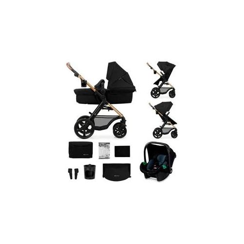 Kombi-Kinderwagen KINDERKRAFT "MOOV 2 3IN1", Kinder, schwarz (pure schwarz), Stahl, Kinderwagen, mit EVA-Rädern