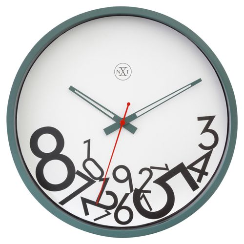 Wanduhr Dropped Members Grün/Weiß