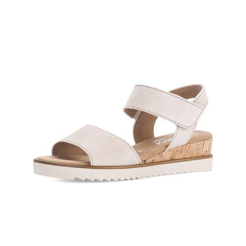 Riemchensandale GABOR "Riemchensandale", Damen, Gr. 43, beige, Schuhe Riemchensandale