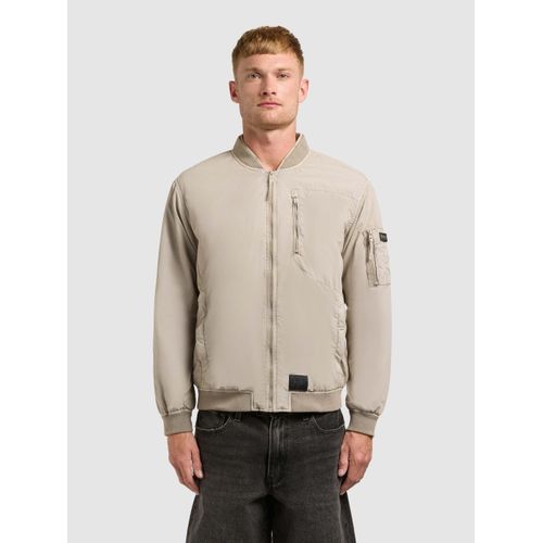 Blouson KHUJO "IBE", Herren, Gr. M, bone beige, Web, 100% Nylon, regular fit hüftlang, eingesetzt angesetztes Bündchen, Jacken Blouson