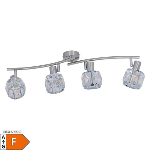 Näve 4er LED Deckenleuchte "JOSEFA" L: 70 cm stahl blank