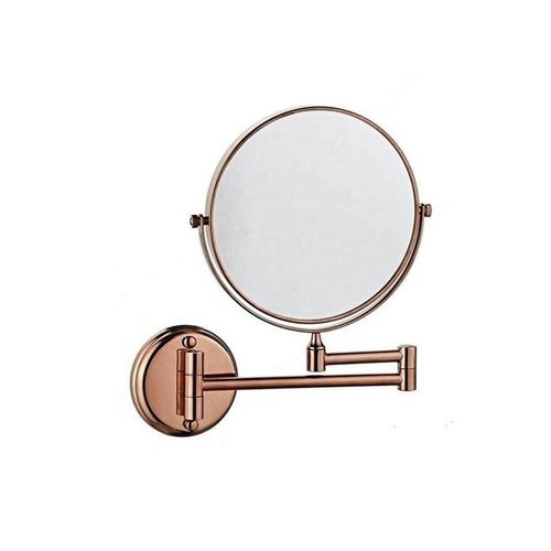 UNIQ Wall Mirror with 10x Magnification in Rose Gold
