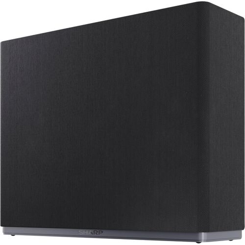 SHARP Audio-System "CP-AWS0101", schwarz (schwarz, grau), Heimkinosysteme, AQUOS-Drahtlos-System: Kompakter Subwoofer, Audio-System