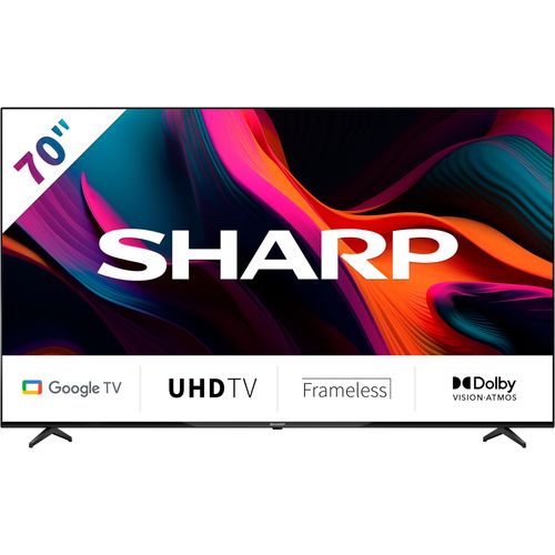 SHARP LED-Fernseher "4T-C70GLx", Energieeffizienz: F, schwarz, 70 ″, Fernseher, LED-Fernseher